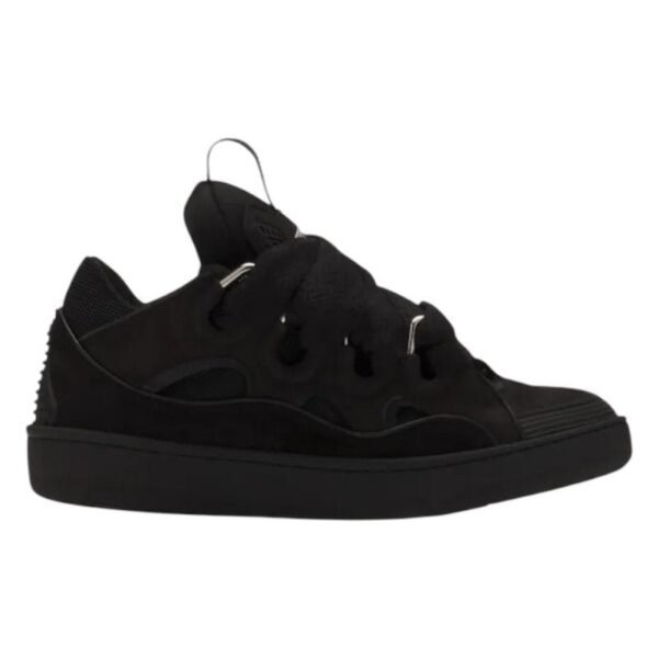 Lanvin ‘Curb’ Leather Blend Sneakers in Black