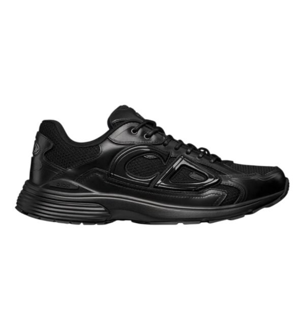 B30 Countdown Sneaker Black Smooth Calfskin and Black Technical Mesh