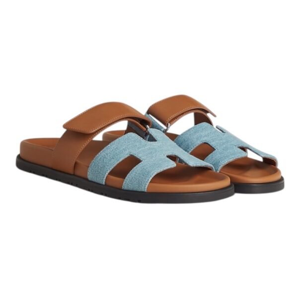 Hermes Chypre Sandal Bleu Clair Denim