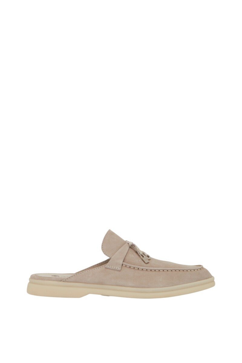 Loro Piana Charms Walk Babouche Loafer Suede Mule