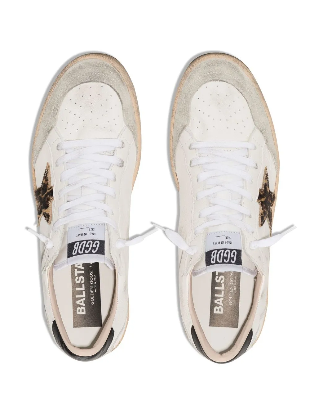 Golden Goose Ball Star with leopard print pony skin star and black heel tab - Image 3
