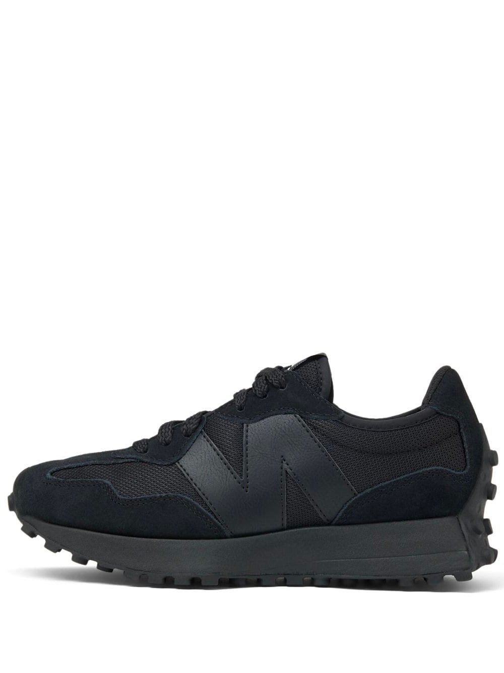 New Balance 327 Black White Tongue Logo - Image 3