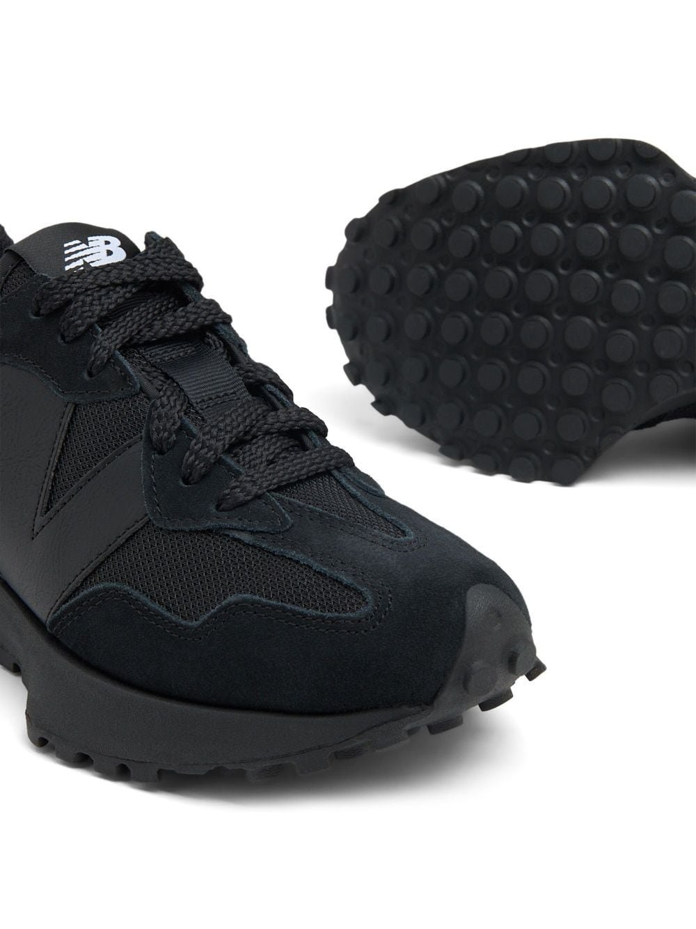 New Balance 327 Black White Tongue Logo - Image 4