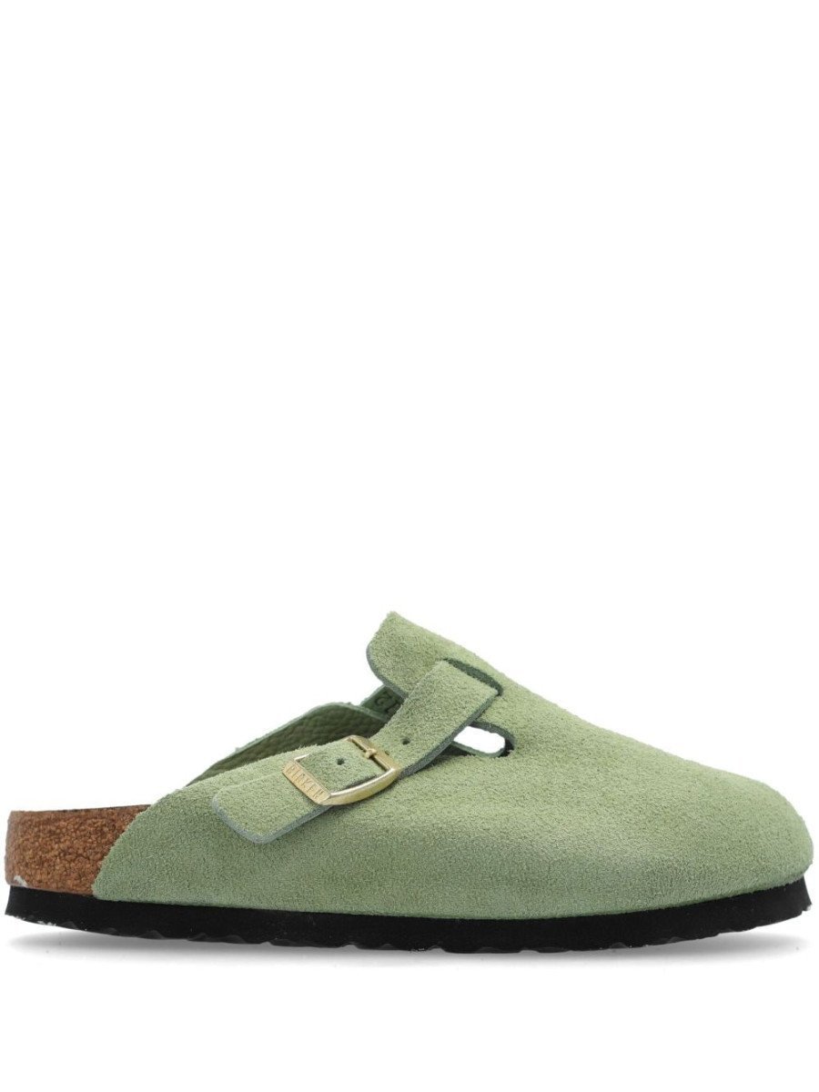 Birkenstock Boston Soft Footbed Suede Faded Khaki