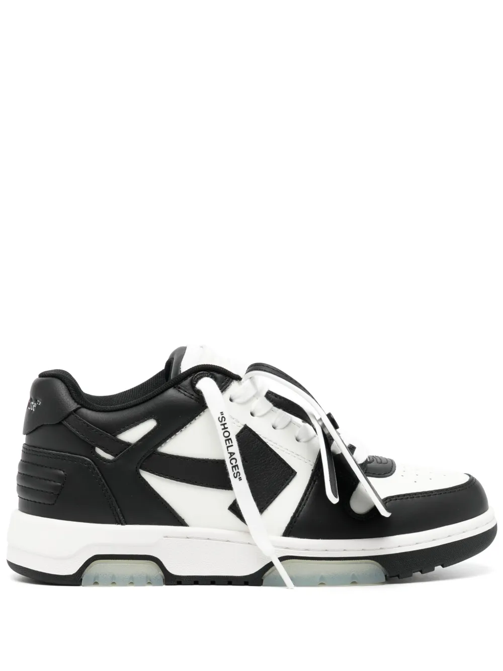 OFF-WHITE Out Of Office OOO Low Tops White Black White