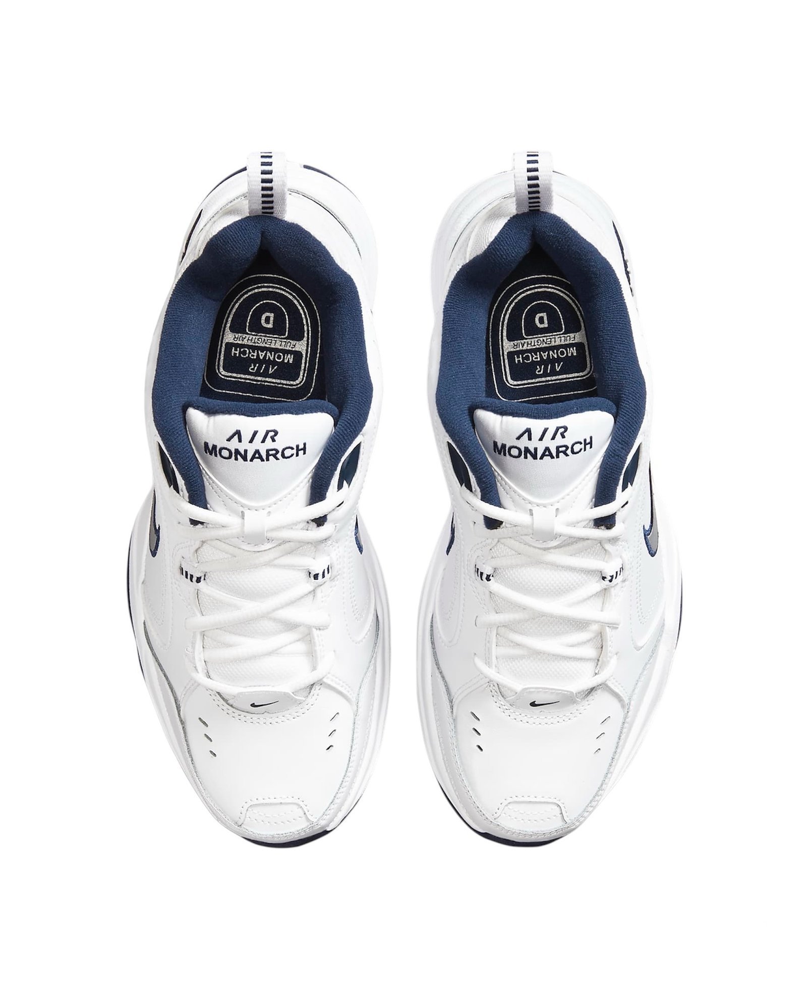 Nike Air Monarch IV White Navy - Image 2