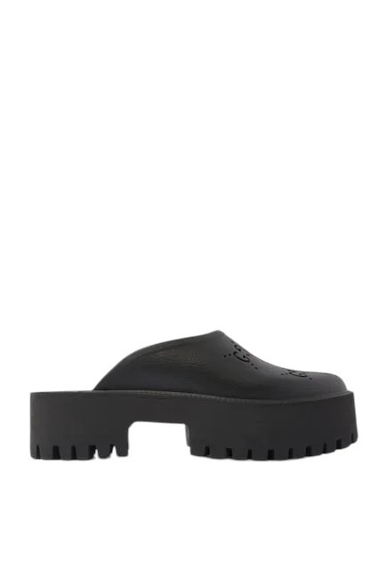 Gucci Perforated Rubber Platform Sandals