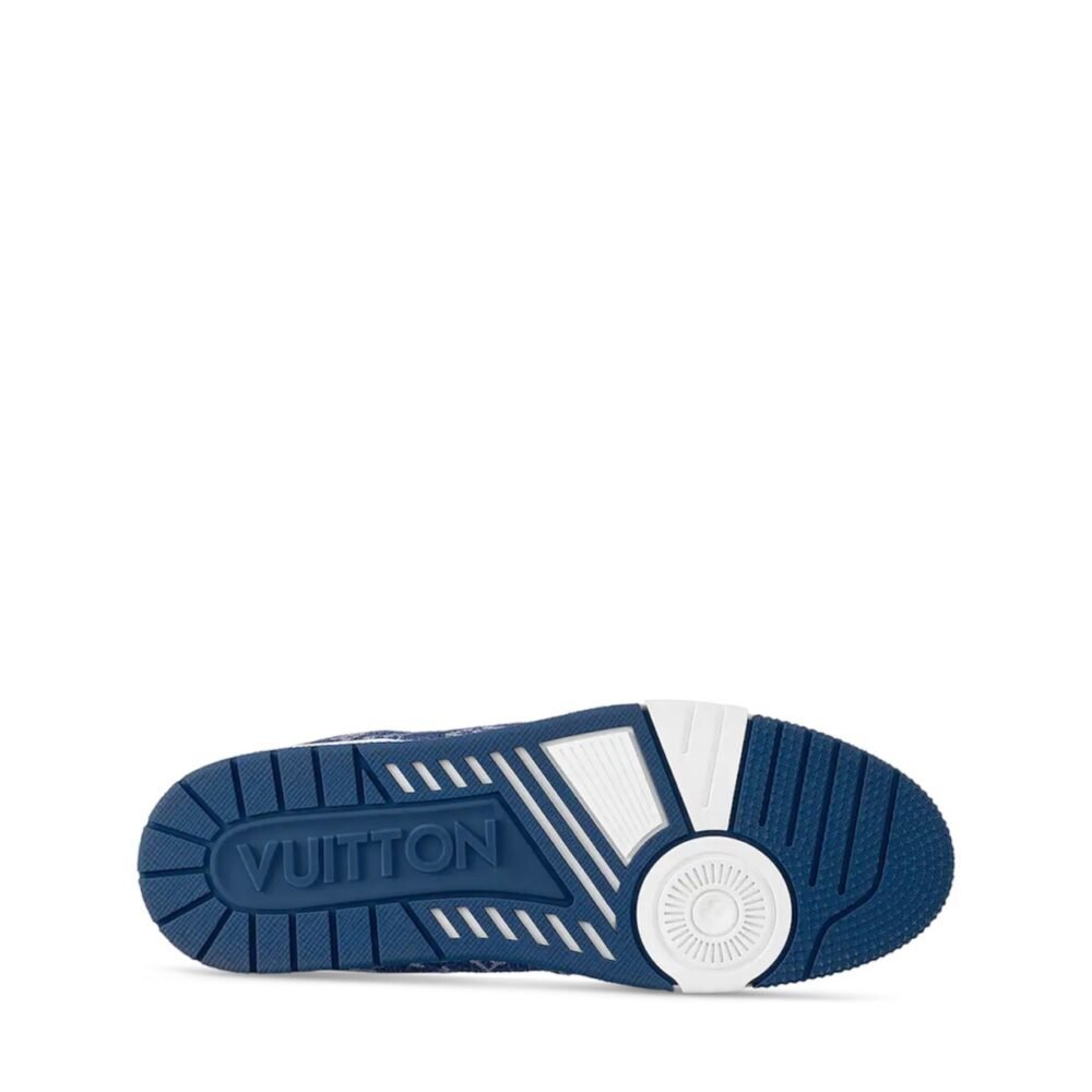Louis Vuitton LV Trainer Monogram Denim White Blue - Image 7