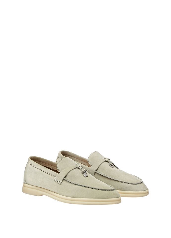 Loro Piana Summer Charms Walk Loafer Suede Deep Ice - Image 2