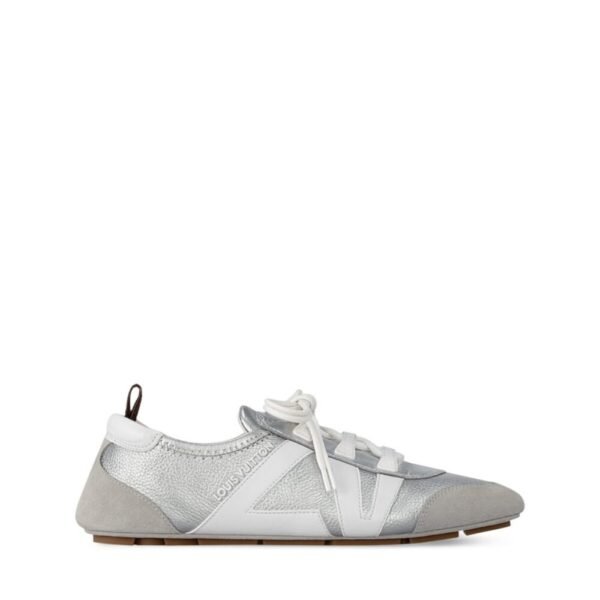 Louis Vuitton LV Sneakerina Metallic Grained Silver