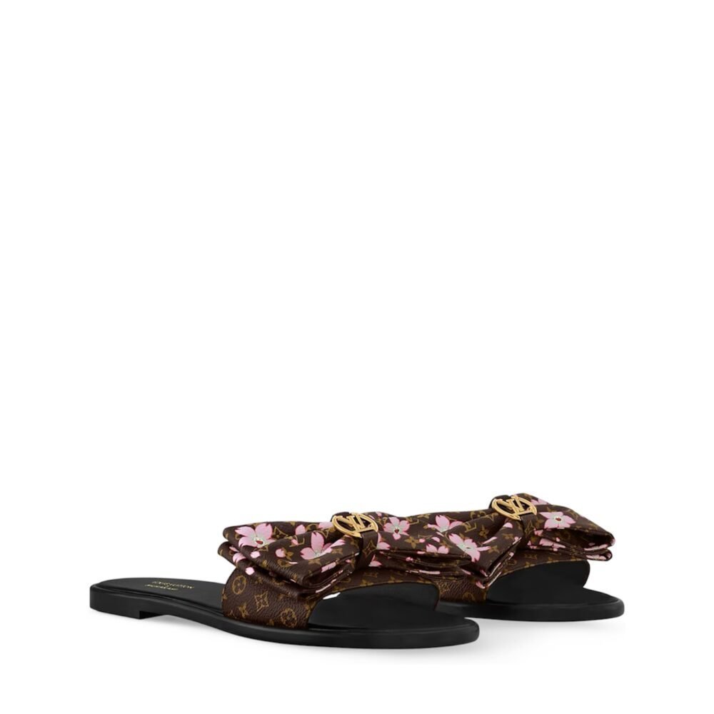 Louis Vuittonx x TM Lily Flat Mule Black - Image 2