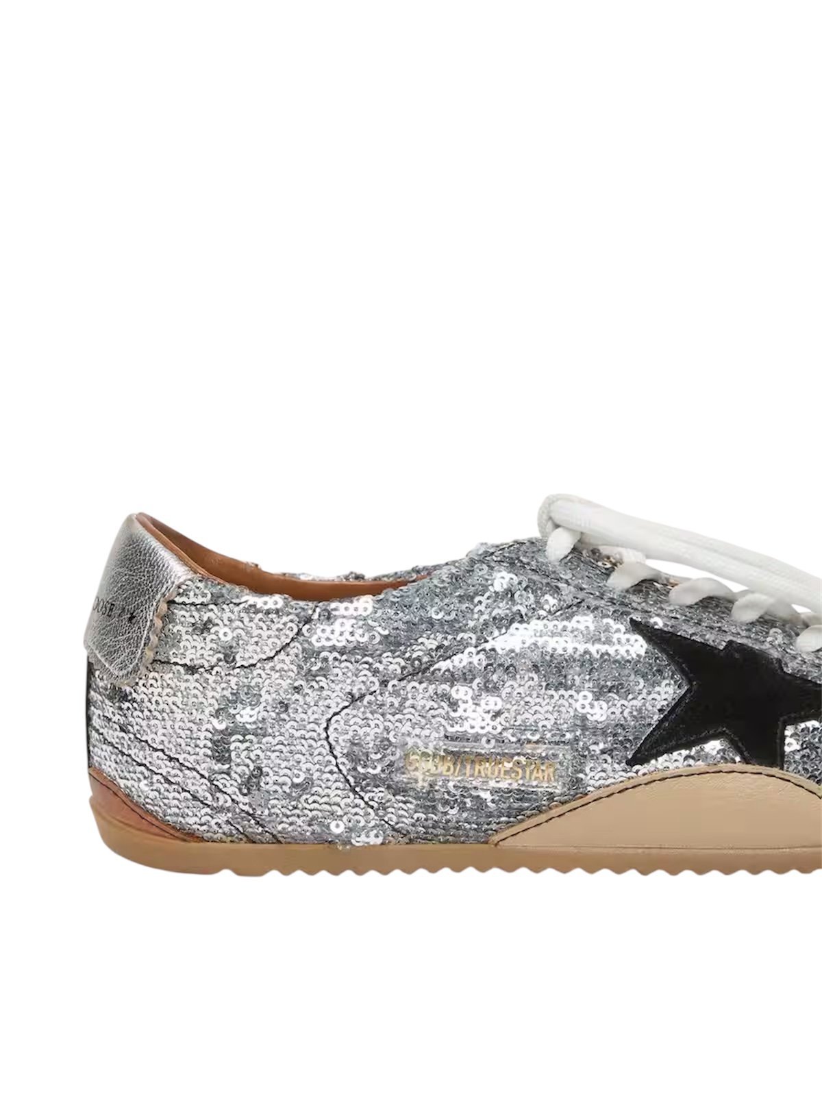 Golden Gosse True-Star silver sequins black star silver leather heel tab - Image 3