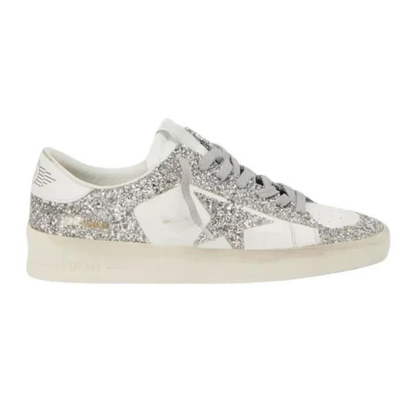 Golden Goose Baskets Stardan Cuir β Blanc Glitter