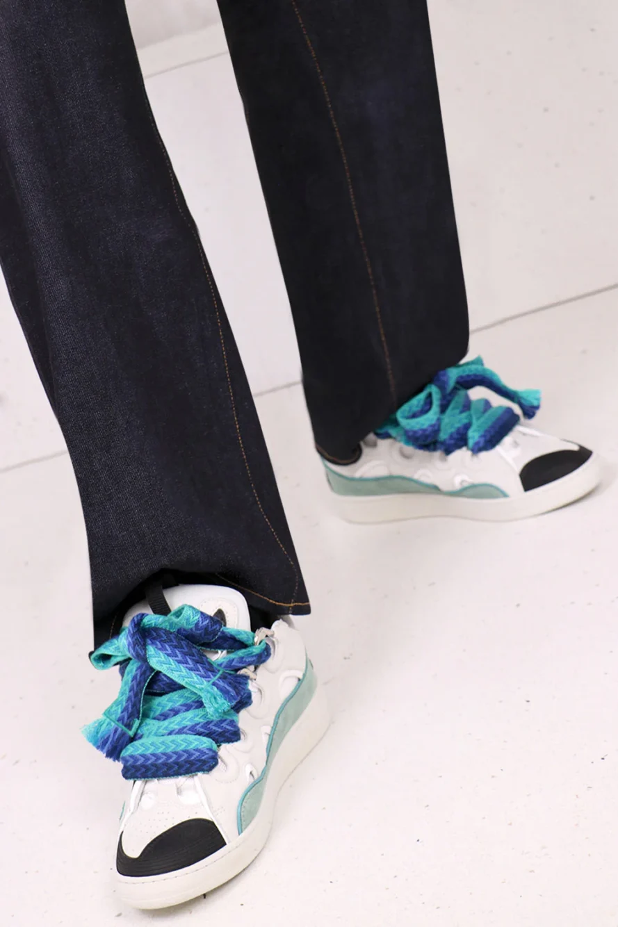 Lanvin Curb Sneaker White Blue - Image 4